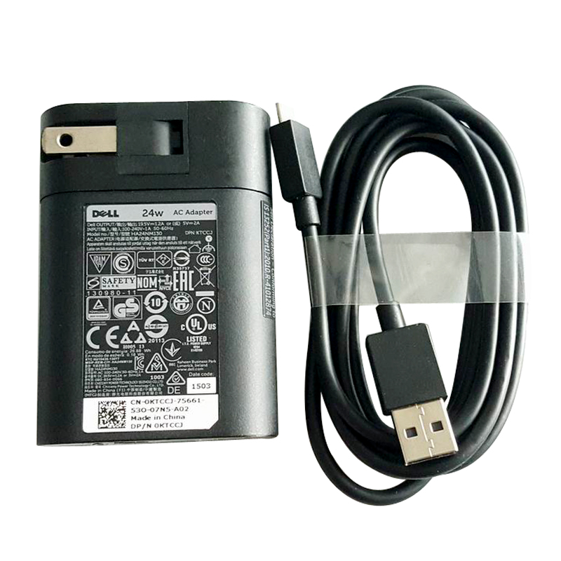 Original 24W Dell Venue 11 Pro 5130 AC Power Adapter Charger Cord